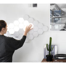 Creative Smart Removable Hexagonal Wall Lamp Quantum Modular Touch Hexagon Geometry Splicing Hex Honeycomb White LED Night Light